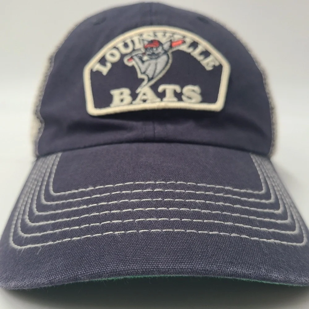 Louisville Bats Hat Fitted One Size 47 Brand Closer Blue Beige MiLB Baseball Men
